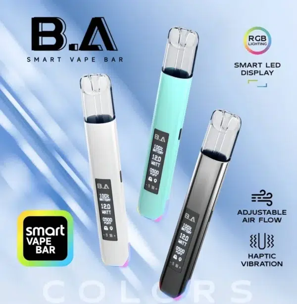 BA主機-B.A-SMART-VAPE-BAR-智慧主機-首頁-e1773646312988 B.A 一代主機高質感電子煙主機・ ba主機・完美通用一代煙彈